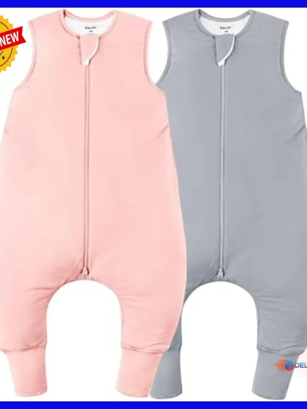 Toddler Sleep Sack with Feet 2-Way Zipper Rayon Bamboo Unisex XL